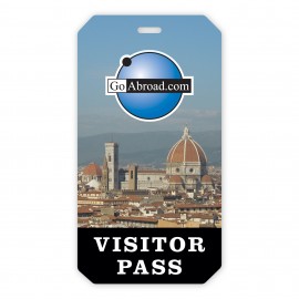 USA Made Laminated Paper Event Badge  20mil Budget-Friendly (3"x5.625") Cut Edge Rectangle with Logo