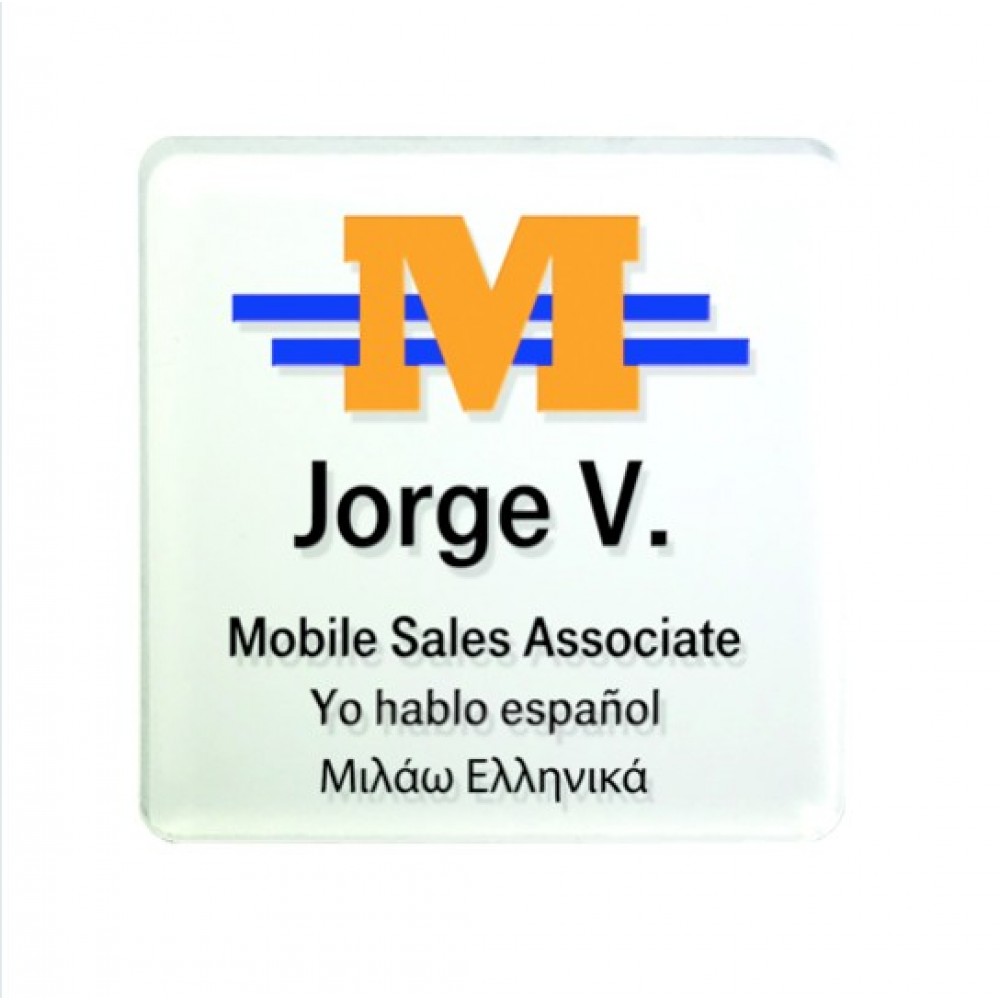 Custom Printed Shadow Badge - 2"x2" - USA Made Custom Printed Shadow Badge - 2"x2" - USA Made