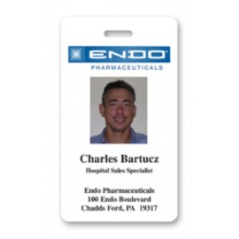 Customized USA Made Tamper Evident Photo ID Badge (2"x3.5") Rectangle  Customized USA Made Tamper Evident Photo ID Badge (2"x3.5") Rectangle