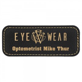 Custom 1.25" x 3.25" - Premium Leatherette Rectangular Name Tags or Badges  Custom 1.25" x 3.25" - Premium Leatherette Rectangular Name Tags or Badges