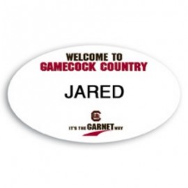 Custom Laminated Personalized Name Badge (1.625"x2.875") Oval