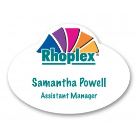 Promotional Laminated Personalized Name Badge (2.125"x2.875") Oval w/Oval shape  Promotional Laminated Personalized Name Badge (2.125"x2.875") Oval w/Oval shape