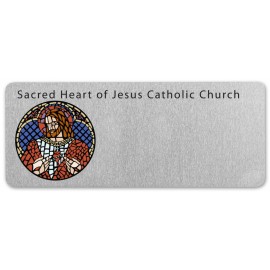 USA Made Eco-Friendly UV Full Color Aluminum Badges (1-5 Sq. Inches) with Logo