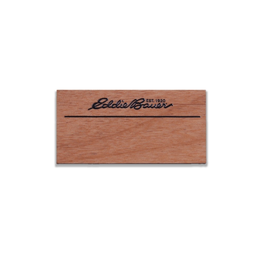Full-Color Wood Badge - 1"x2" - USA Made Logo Imprinted Full-Color Wood Badge - 1"x2" - USA Made Logo Imprinted
