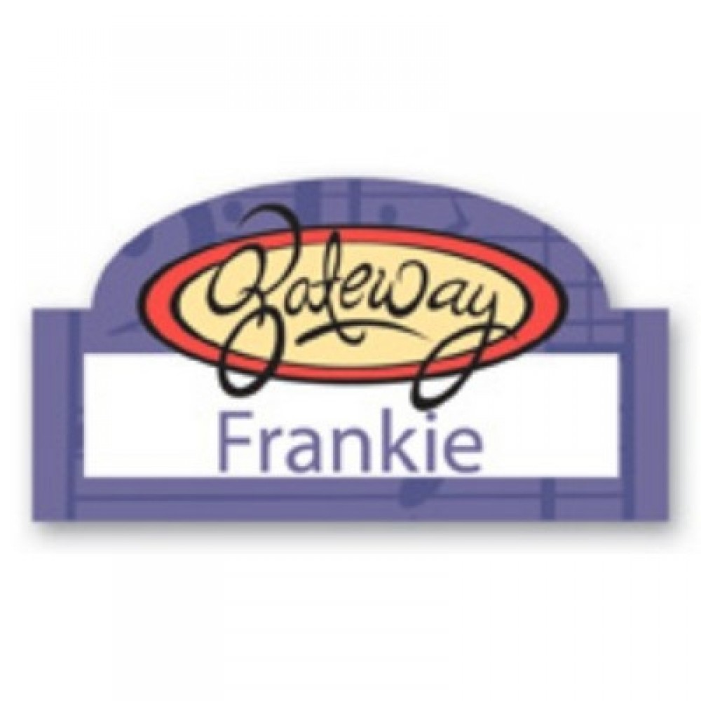 Name Badge W/Personalization (1.625X3") Rectangle With Oval Bump with Logo