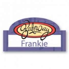 Customized Full Color Name Badge w/ Personalization (1.625X3") Rectangle With Oval Bump  Customized Full Color Name Badge w/ Personalization (1.625X3") Rectangle With Oval Bump