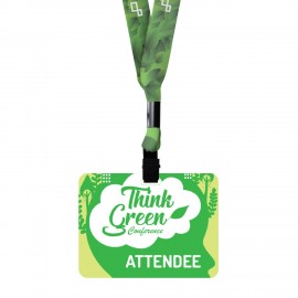 4 x 3 Plastic Recyclable Eco Pass with Logo