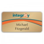 Name Badge w/Personalization (1.5"x3") Rectangle with Logo