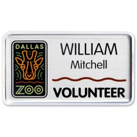 Snap-It Lens Badge Personalized Aluminum (1.5"X2.75") with Logo