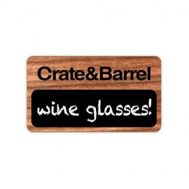 Custom Customized Wood Blackboard Badges (1-5 Sq. Inches)