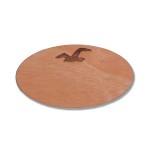 Engraved Wood Badge (Small Oval) - USA Made Custom Printed