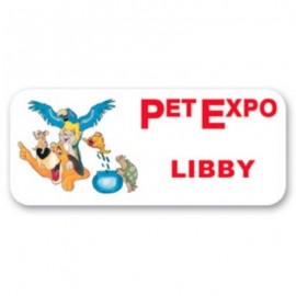 Name Badge w/Personalization (1.5"x3.5") Rectangle with Logo