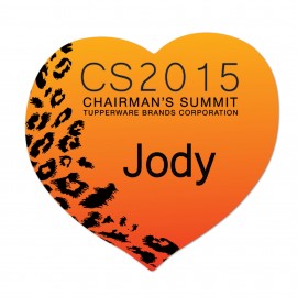 Custom Full Color Name Badge w/ Personalization (2.125"X2.25") Heart  Custom Full Color Name Badge w/ Personalization (2.125"X2.25") Heart