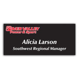Full Color Name Badge w/ Personalization (1.75"X4") Rectangle with Logo  Full Color Name Badge w/ Personalization (1.75"X4") Rectangle with Logo