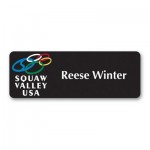 Logo Branded Name Badge w/Personalization (1.25"x3.5") Rectangle
