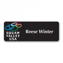 Name Badge w/Personalization (1.25"x3.5") Rectangle with Logo