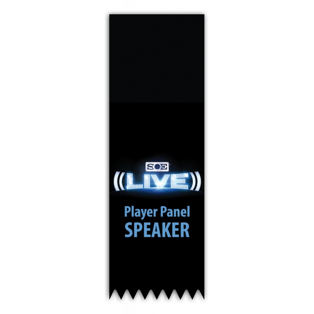 Personalized USA Made Peaked Bottom Paper Badge Ribbon Full-Color (2"x6") Personalized USA Made Peaked Bottom Paper Badge Ribbon Full-Color (2"x6")