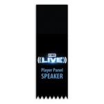 Personalized USA Made Peaked Bottom Paper Badge Ribbon Full-Color (2"x6")