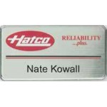 Logo Imprinted Metal Framed Badge (1.5"x2.875") (engraved personalization only, no logo)
