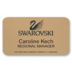 Brass Badge Screened Logo & Engraved (6-10 Square Inches) with Logo