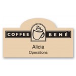 Name Badge, Full Color W/Personalization (1.75"X3.125") Rectangle With Oval Bump with Logo