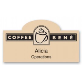 Name Badge, Full Color W/Personalization (1.75"X3.125") Rectangle With Oval Bump with Logo