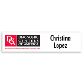 Customized Laminated Personalized Name Badge (1" x 4") Rectangle