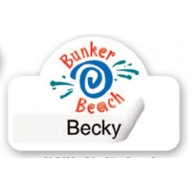 Poly Badge (2"x3") Rectangle with Bump with Logo  Poly Badge (2"x3") Rectangle with Bump with Logo