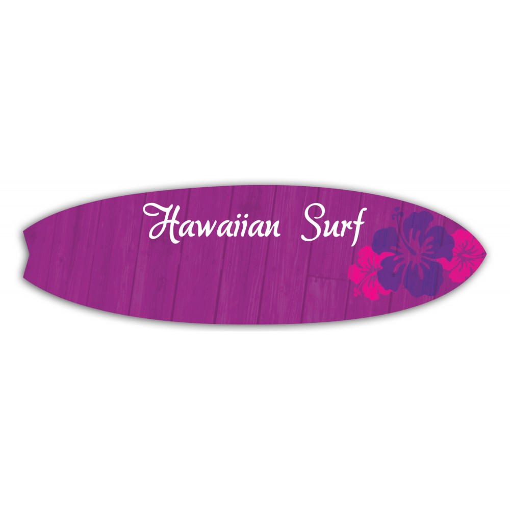 Custom Laminated Name Badge (1.625"X5.5") Surfboard