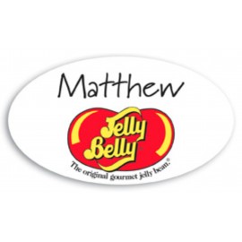 Logo Branded Laminated Personalized Name Badge (2x3.5") Oval  Logo Branded Laminated Personalized Name Badge (2x3.5") Oval