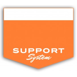 USA Made Pointed Bottom Paper Badge Ribbon Full-Color (1.75"x2") with Logo