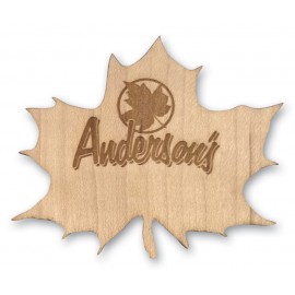 Custom Shape Wood Badge (1-5 Sq. Inches) with Logo