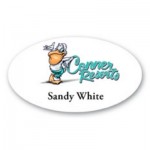 Customized Name Badge w/Personalization (1.625"x2.875") Oval