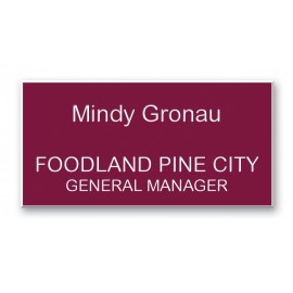 Custom Shape Deluxe Engraved Name Badge (6-10 Square Inches) with Logo  Custom Shape Deluxe Engraved Name Badge (6-10 Square Inches) with Logo