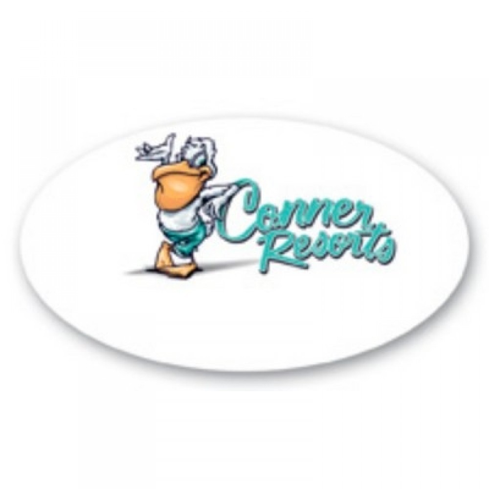 Name Badge (1.625"x2.875") Oval with Logo