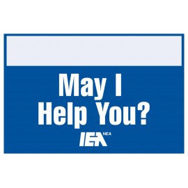 USA Made Synthetic Paper Badge Ribbon Full-Color (2"x3") Rectangle with Logo