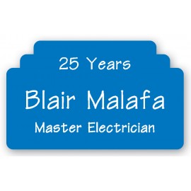 Deluxe Plastic Name Badge (6-10 Sq In) with Logo  Deluxe Plastic Name Badge (6-10 Sq In) with Logo