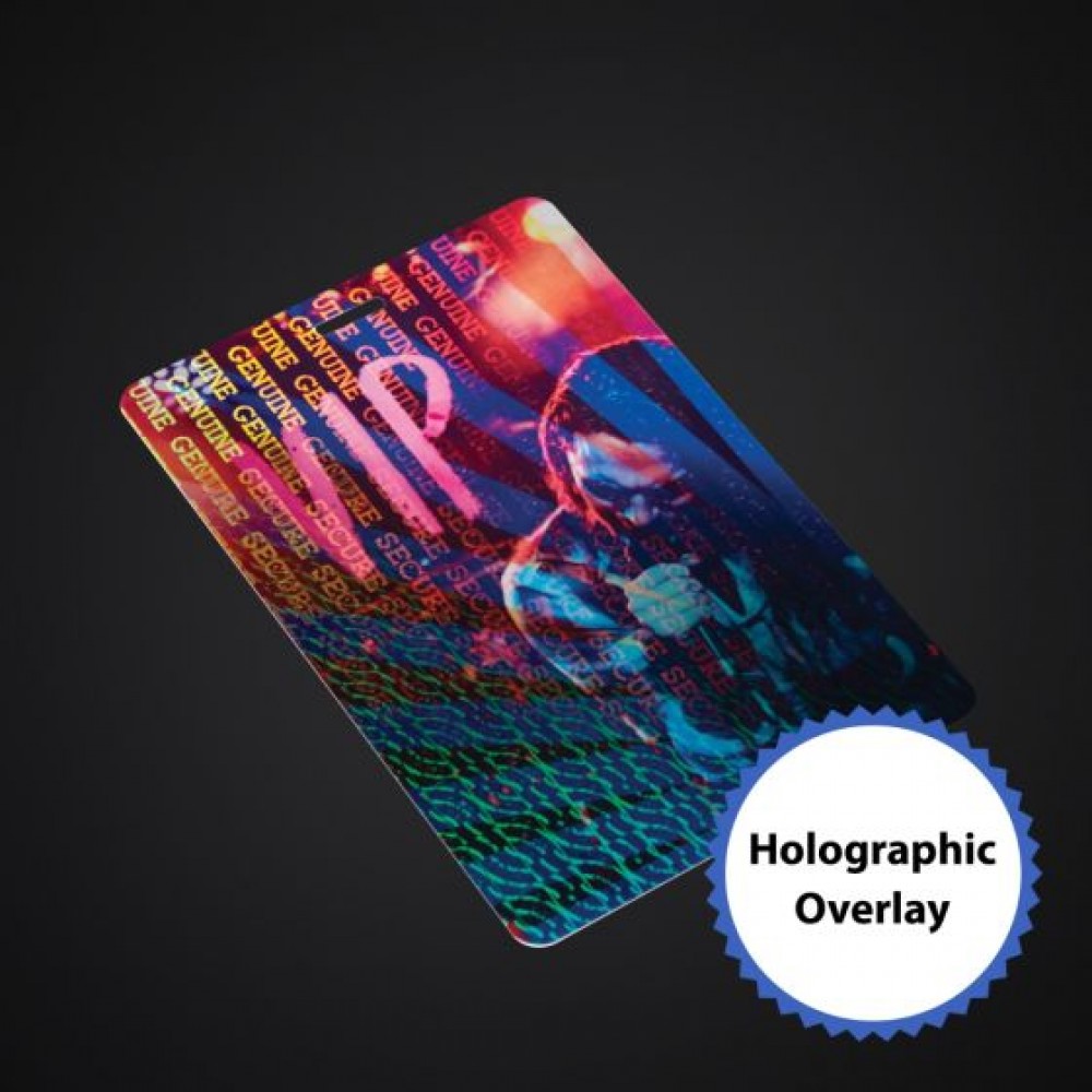 4 x 3 Prem Event Badge-Holographic with Logo