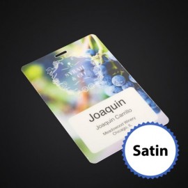 Promotional 3 3/4 x 5 1/2 Prem Event Badge-Satin