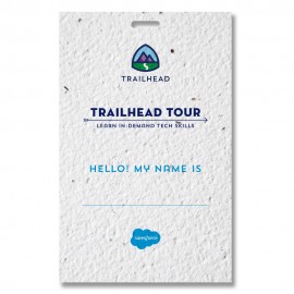 Seed Paper Name Badge with Logo