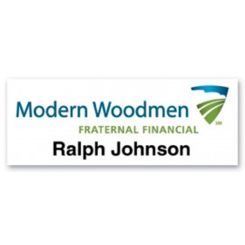 Name Badge W/Personalization (1.5"X4") Rectangle with Logo  Name Badge W/Personalization (1.5"X4") Rectangle with Logo