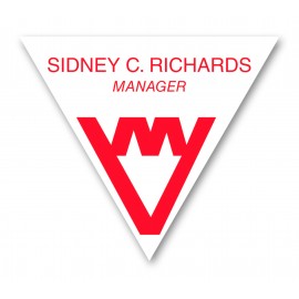 Laminated Personalized Name Badge (2.5x3") Triangle with Logo