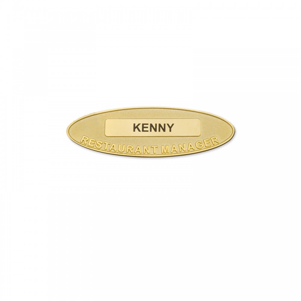 Promotional Custom Oval Name Tag (Imported)