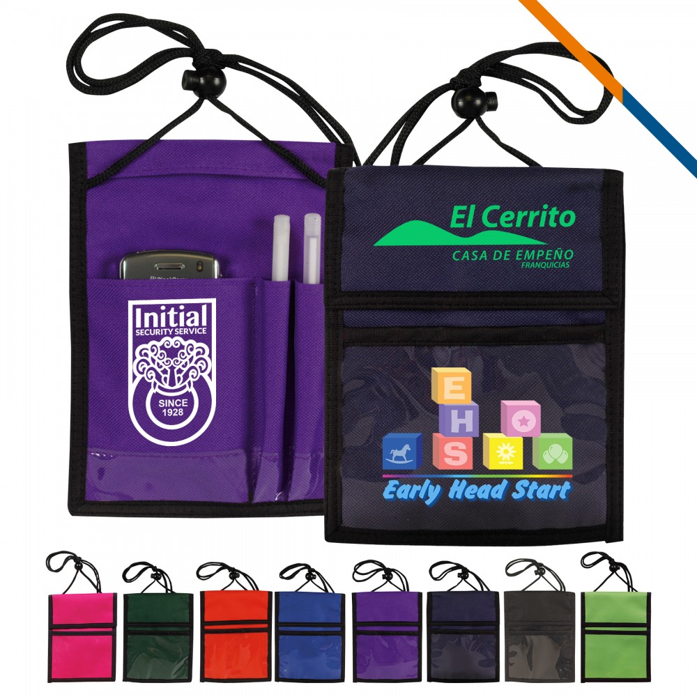 Custom Imprinted Deluxe Multi Pocket Badge Holder Custom Imprinted Deluxe Multi Pocket Badge Holder