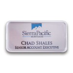 Lens Badge (Create-a-Badge) 1.5"x3" - USA Made (Sliver) Custom Printed