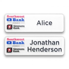 Custom Top-Surface Printed Acrylic Badge (1"x3")