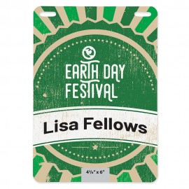4-1/4 x 6 Std Event Badge-Eco with Logo