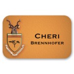 Name Badge W/Personalization (2.125"X3.375") Rectangle W/Rounded Corners with Logo