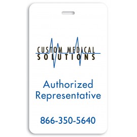 Poly Badge (3"X5") Rectangle with Logo  Poly Badge (3"X5") Rectangle with Logo