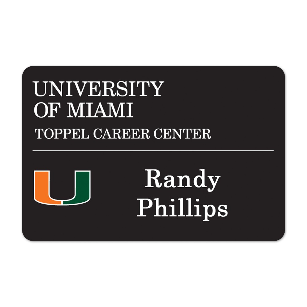 Laminated Personalized Name Badge (2"x3") Rectangle with Logo Laminated Personalized Name Badge (2"x3") Rectangle with Logo